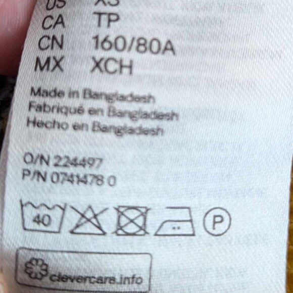 H&M Divided Women's Lightweight Yellow & Black Plaid Sweater Size XS - Picture 10 of 11